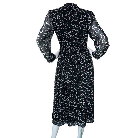Diane Von Furstenberg DVF Womens Size 6 Erica Dress V Neck Long Sleeve POCKETS - Picture 6 of 16